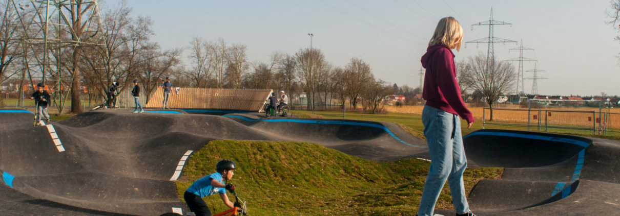 Sicherheitstechnische Abnahme, Pumptrack Stadtbergen, Februar 2021