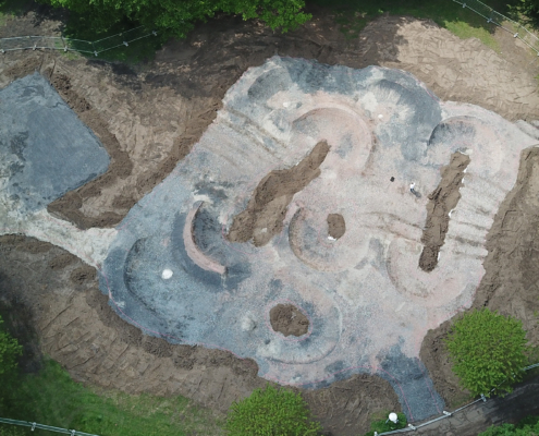 Rheinberg Pumptrack und Kletterfelsen - Baufortschritt