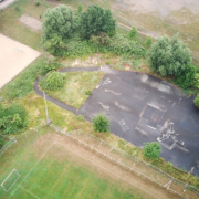 Lüneburg Skatepark und Pumptrack, Luftaufnahme vom 210701