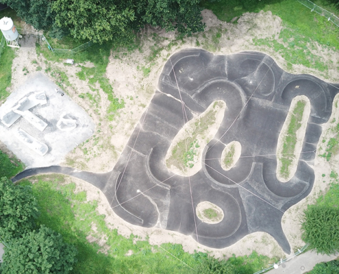 Rheinberg Pumptrack und Kletterfelsen - Baufortschritt 210708