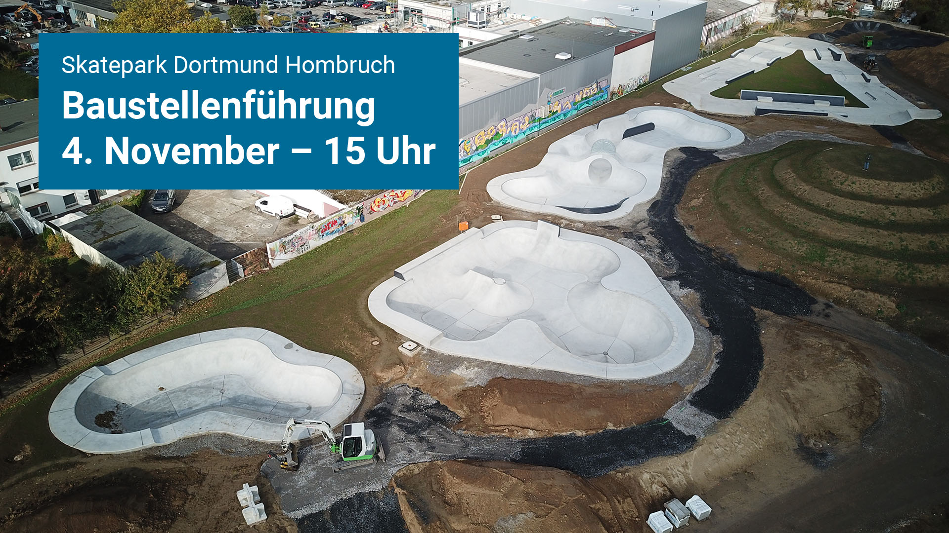 Dortmund Hombruch - Bike- und Skatepark - Baustellenfuehrung 211104