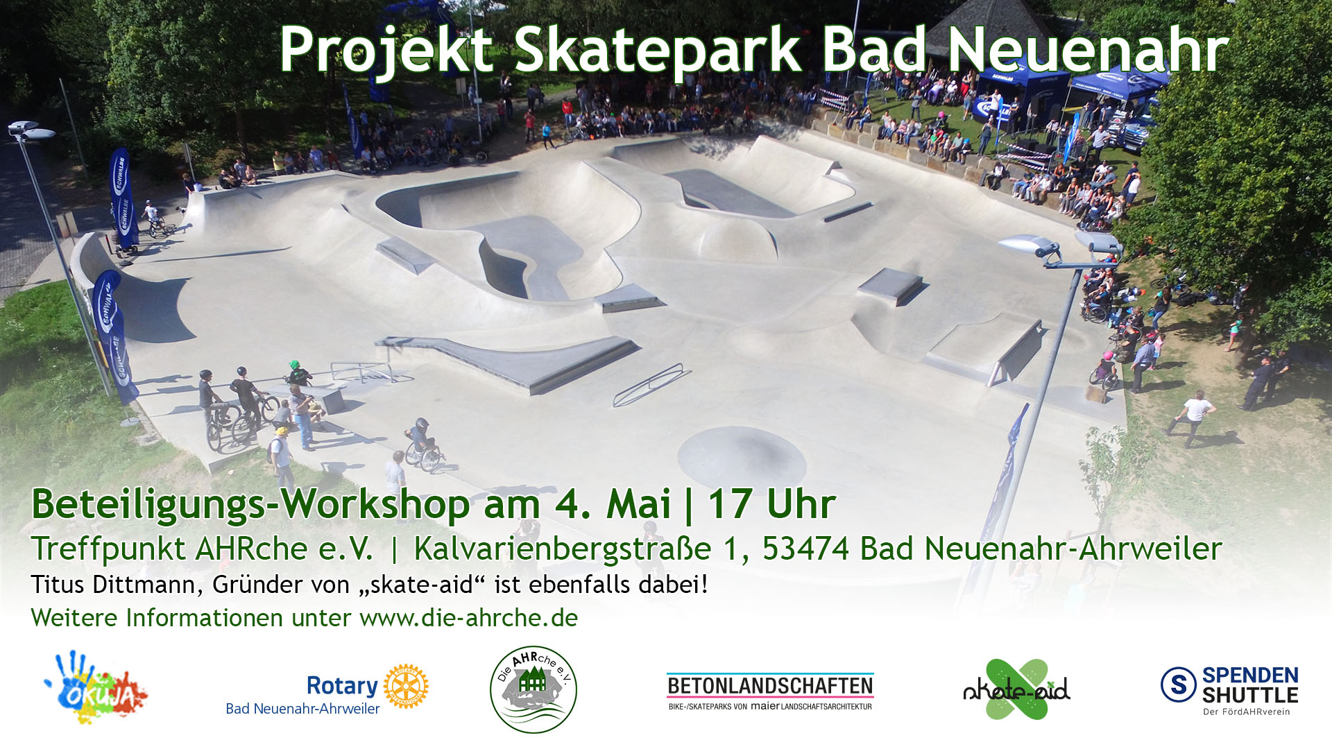 Projekt Skatepark Bad Neuenahr-Ahrweiler - Beteiligungsworkshop 4 Mai 2022