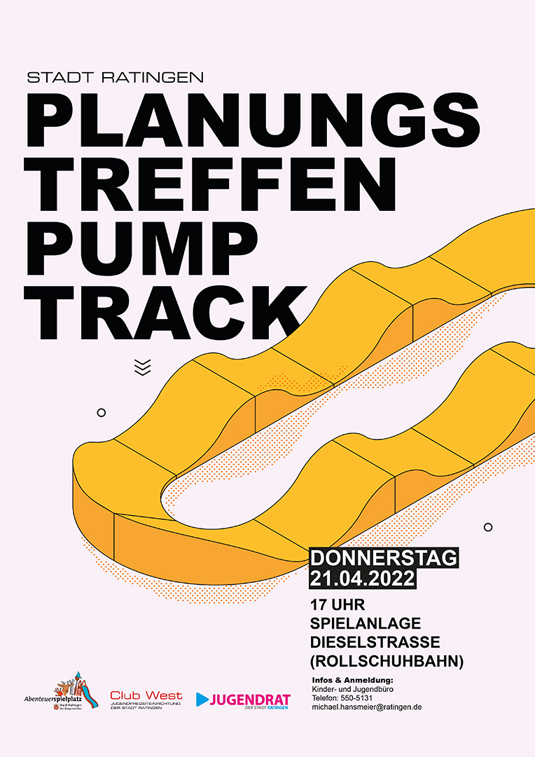 Ratingen Dieselstrasse - Pumptrack - Beteiligungsworkshop 21.04.22 - Flyer