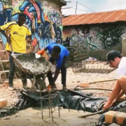 BL Post - Uganda - Kitintale Skatepark - Baubeginn der Bibliothek