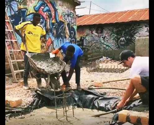 BL Post - Uganda - Kitintale Skatepark - Baubeginn der Bibliothek