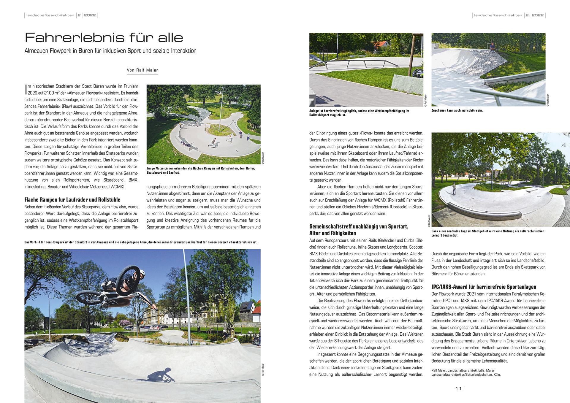 BL Post - BDLA Verbandszeitschrift - Ausgabe 2202 - Inhalt - Almeauen Flowpark