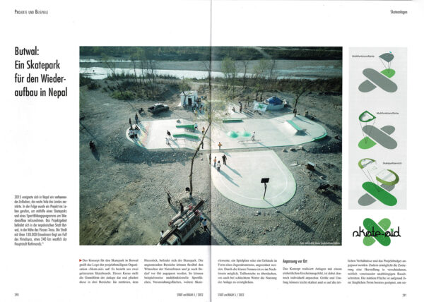 BL Post - Veröffentlichung_Stadt und Raum - 2022 Ausgabe5 - Skatepark Butwal Nepal