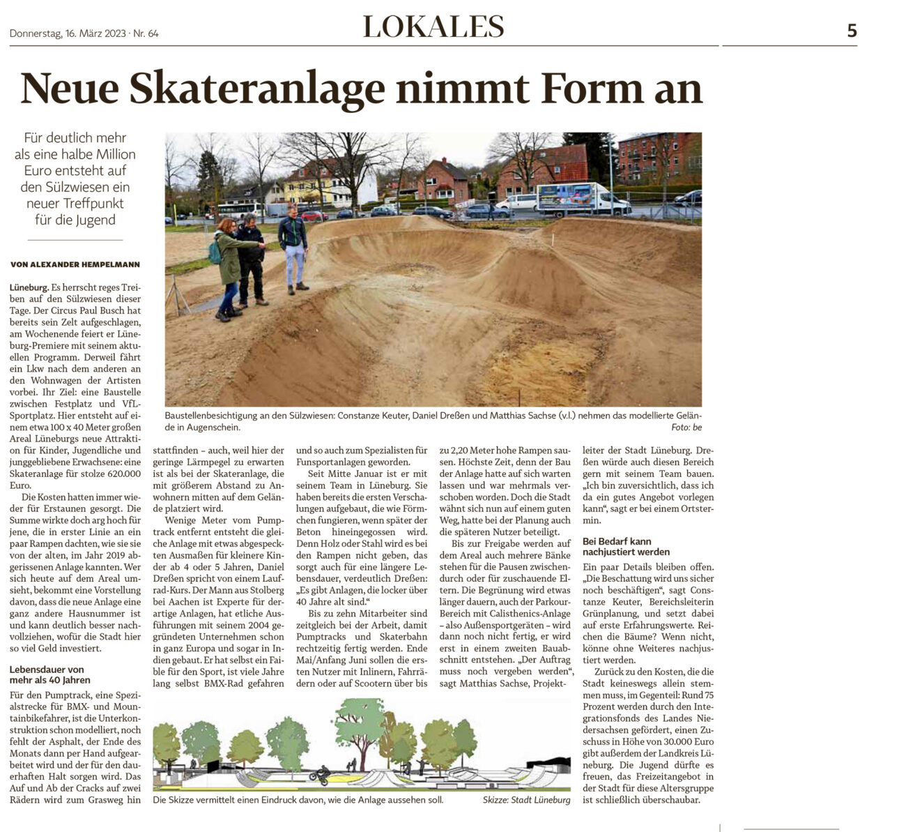 BL Galerie - Lueneburg - Skate- und Bikepark - Baubeginn 230125 - Artikel