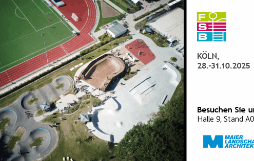 Infos zur FSB Messse in Köln vom 28.-31.Oktober 2025 und ein Luftbild vom Skatepark SC Halle Westfalen.