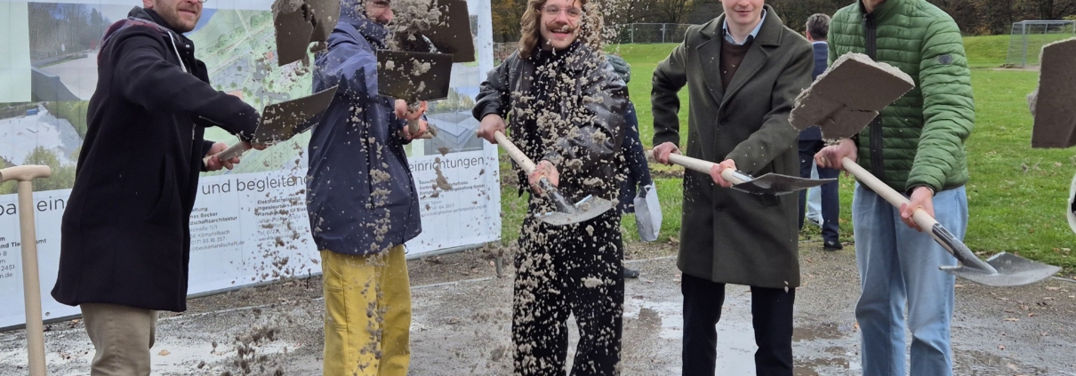 Spatenstich für den neuen Skatepark im Pforzheimer Enzauenpark!