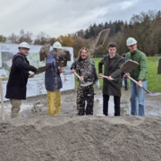 Spatenstich für den neuen Skatepark im Pforzheimer Enzauenpark!