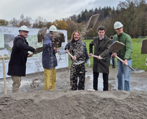 Spatenstich für den neuen Skatepark im Pforzheimer Enzauenpark!